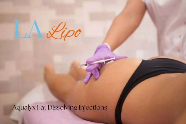 Woman having fat dissolving injections ENGLAND on thighs