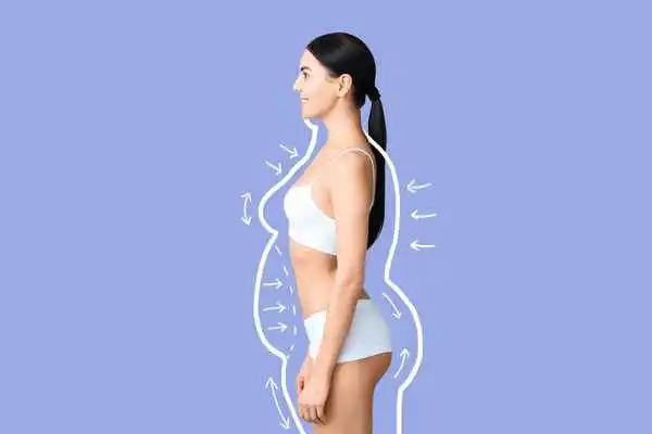image of woman experiencing fat reduction treatment ENGLAND