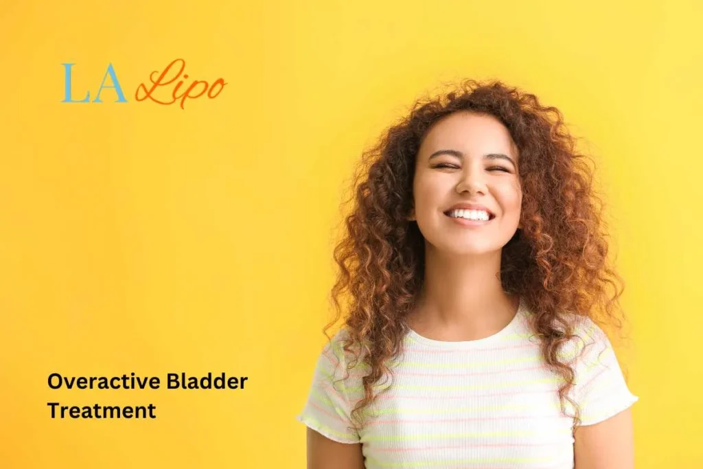 woman smiling about overactive bladder treatment ENGLAND solutions